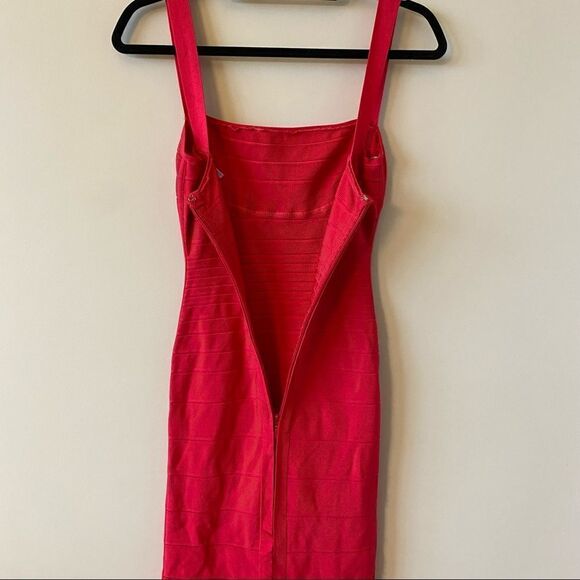 HERVE Leger “Valentine” Square Neck Bandage Dress - Picture 7 of 14